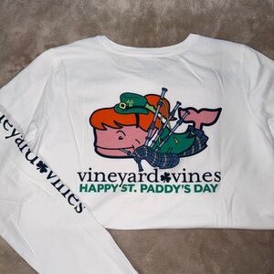 Vineyard Vines White St. Paddy's Day Graphic Tee